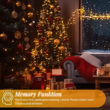 SALCAR LED Ліхтарна гірлянда на мідному дроті, 1000 LED, 8 режимів, вологостійка, для прикраси кімнат, ялинок, саду, вечірок, весіль, тепле біле світло, 100 м