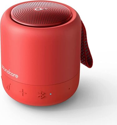 Портативна Bluetooth колонка soundcore Anker Mini 3 з BassUp, PartyCast, USB-C, IPX7 захист, червона