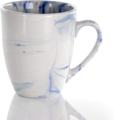 Набір посуду Elama, 16 частин, чорно-білий мармур, блискучий