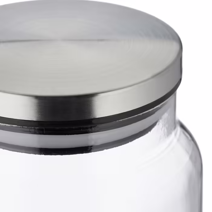 Relaxdays Set of 3 Storage Jars with Lid, 700 ml