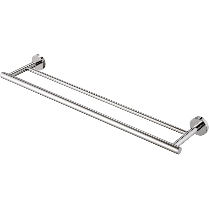 Тримач для рушників KES, подвійний, з нержавіючої сталі SUS304, 60 см, полірований, A2001S60