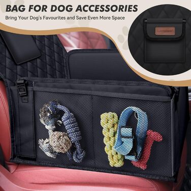 Автокрісло для собак - стабільне, водонепроникне, з підсиленими стінками та ременями безпеки, чорне