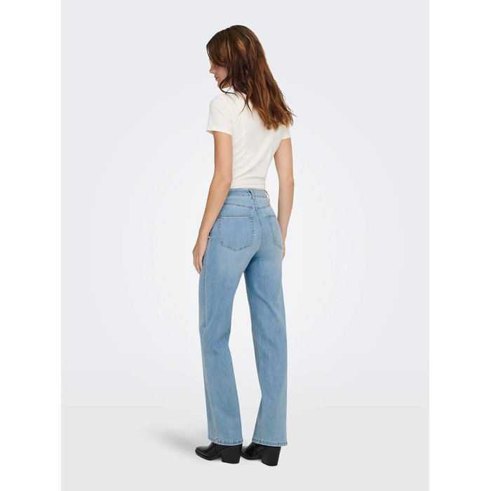 Джинси жіночі Only ONLJUICY-WAUW з широкими штанинами, висока талія, світло-синій денім (XS / 34L)