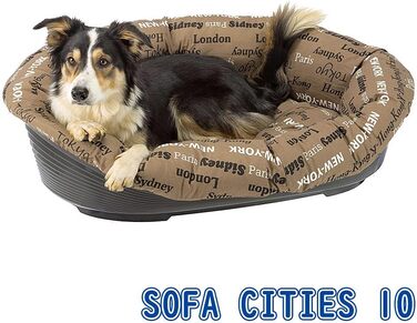 Килимок для собак та котів Ferplast SOFA 'CUSHION' - м'яке ліжко для домашніх тварин, сірий, 85 x 62 x 28,5 см