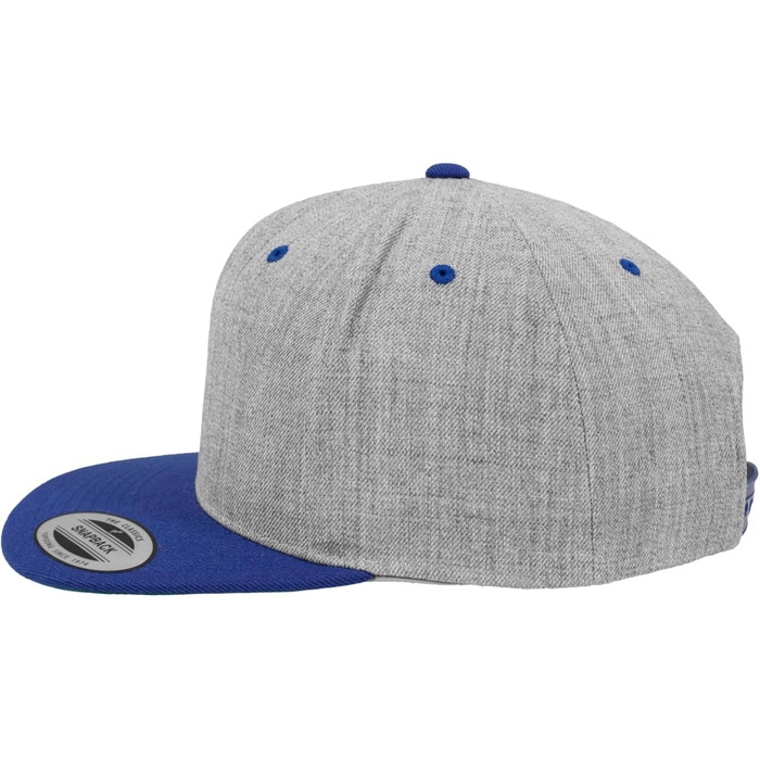 Кепка бейсболка Flexfit Unisex Classic Snapback двоколірна універсального розміру heather/Royal