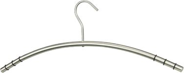 SIDCO Clothes Hangers Stainless Steel 6 x Coat Hangers Metal Hangers Hanger Set w. Anti-Slip