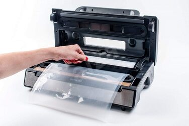 Професійний вакуумний пакувальник Maxxo VM Profi з подвійною зварювальною лінією, 20 л/хв, 900 мбар, для пакування продуктів харчування, з нержавіючої сталі