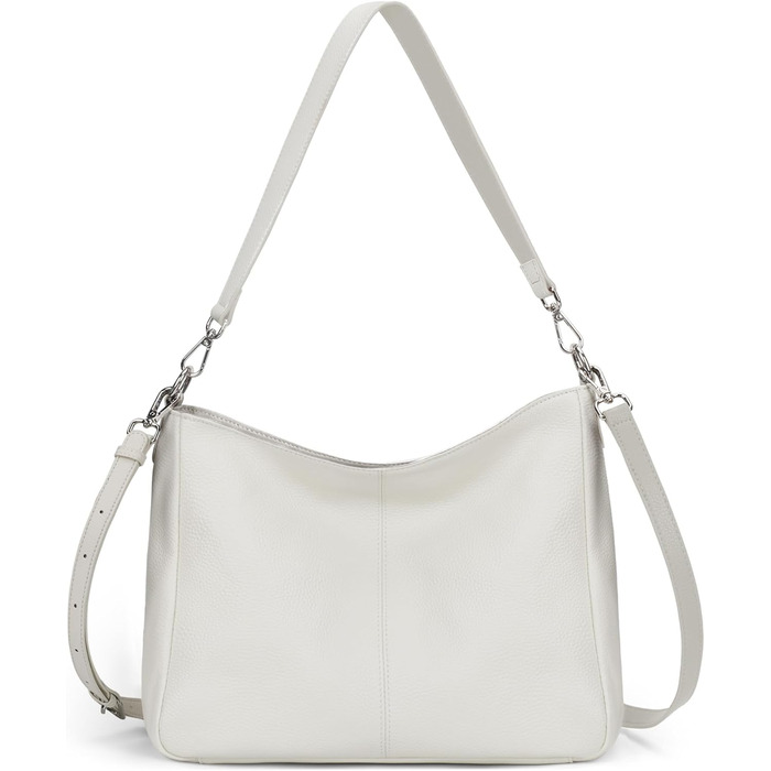 Жіноча сумка-шопер Befen з натуральної шкіри бежевого кольору, середнього розміру, з ручками та 2 плечовими ременями - класична елегантна сумка-хобо