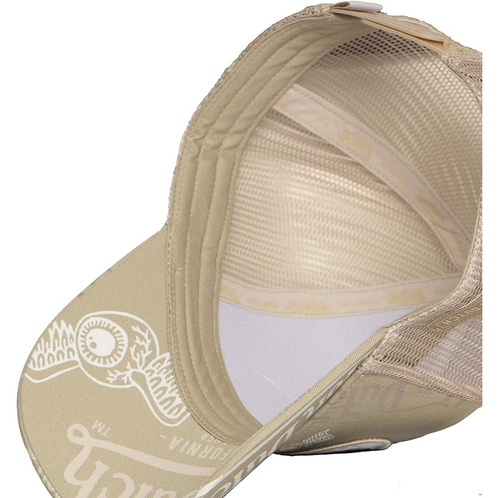 Кепка Von Dutch Trucker Snapback унісекс, бежево-біла