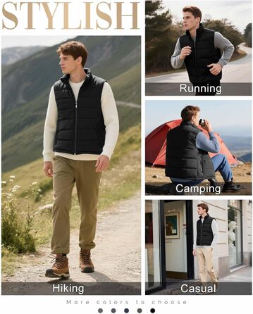 Чоловіча степна жилетка 33,000ft - тепла спортивна жилетка для туризму, гольфу, верхової їзди та відпочинку. Водовідштовхуюча жилетка з 4 кишенями. Розмір L.