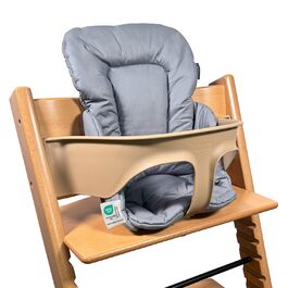 Сидіння-вкладиш LaLoona для стільчика Stokke Tripp Trapp, водонепроникна подушка для стільця, сіра, сертифікат OEKO-TEX, машинне прання