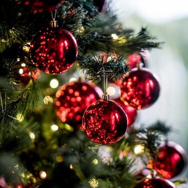 Набір ялинкових прикрас BLAZOR, 36 шт., 4 см, пластикові кульки, червоний, золотий, срібний