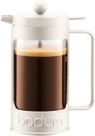 Bodum BEAN Coffee Maker for 8 Cups (Press Filter System, Insulated, Drip-Stop, 1.0 liters) (Creme, 8 Cups)