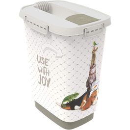 Контейнер для корму Rotho MyPet Cody 10л з кришкою та клапаном, BPA-free, антрацит/білий
