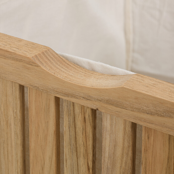Relaxdays laundry hamper made of walnut wood with seating