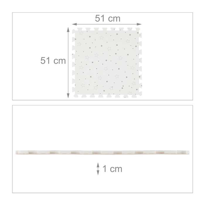 Relaxdays 8-piece puzzle mat with stars