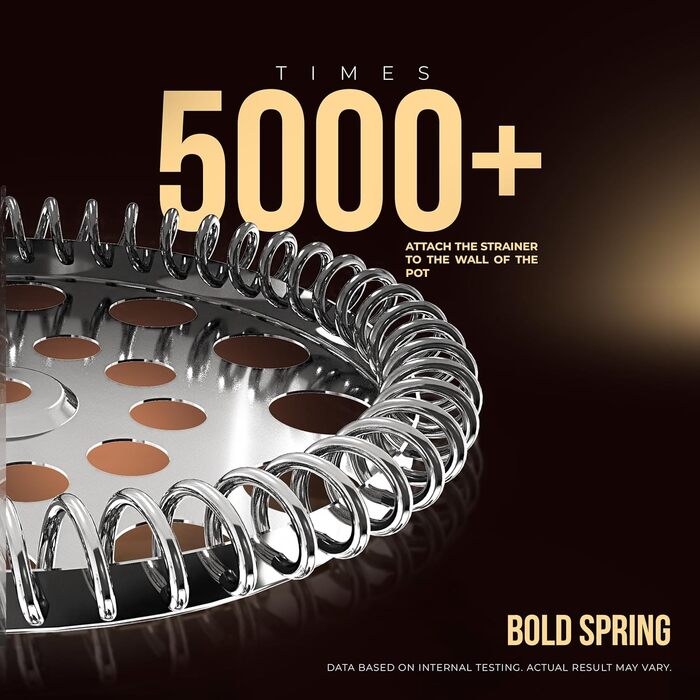 Кавоварка French Press KICHLY на 8 чашок з нержавіючої сталі, 1000 мл, з подвійними стінками та фільтром