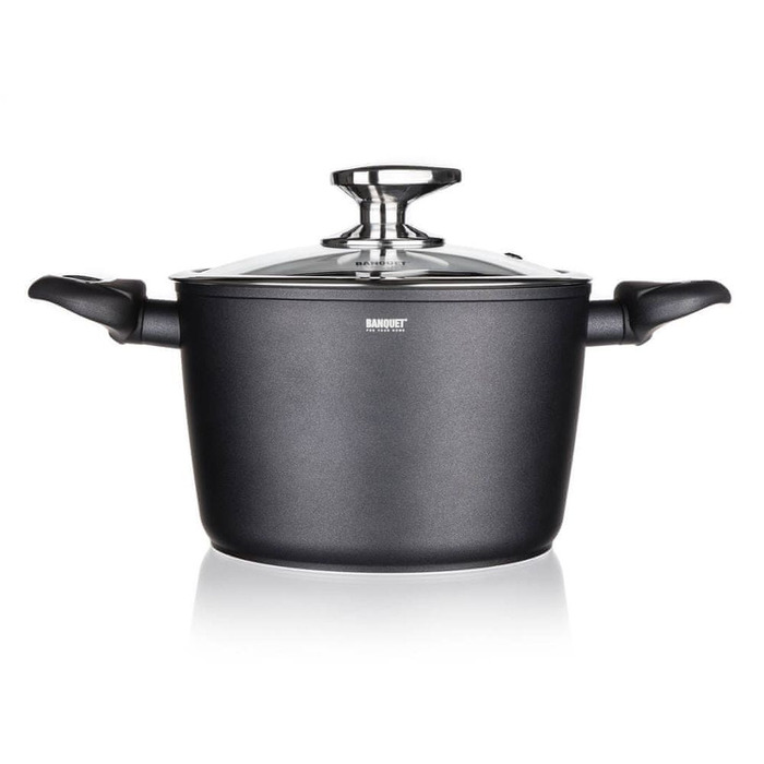 Каструля традиційна Banquet Matte Dark Grey, 3,3 л