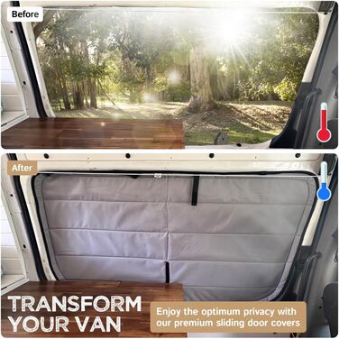 Ізольована затемнююча шторка для дверей Mercedes Sprinter (2007-сьогодні) Living in a Bubble – сонцезахист і комфорт для вашого кемпера