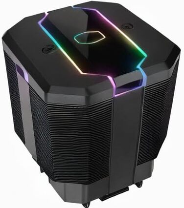 Охолоджувач процесора Cooler Master MasterAir MA620M з RGB підсвічуванням - кулер з двома радіаторами, 6 heatpipes та тихий вентилятор SF120R