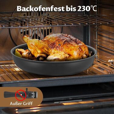 Набір сковорідок Fadware Induktion: антипригарне покриття, 20/24/28 см, знімний ручка, для всіх плит, PFOA/PFAS-free, для духовки, легке миття, для кемпінгу