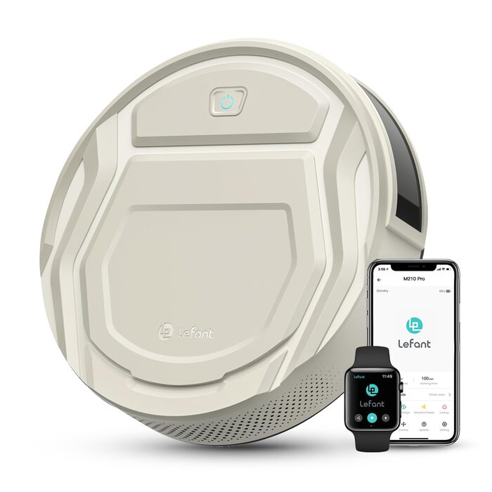 Робот-пилосос LEFANT Gen2 з функцією миття, 12000Pa, автоматичне очищення контейнера, LiDAR навігація, розпізнавання килимів, додаток Freemove 3.0 та голосове керування, 8 тижнів бездротової прибирання (M210B)