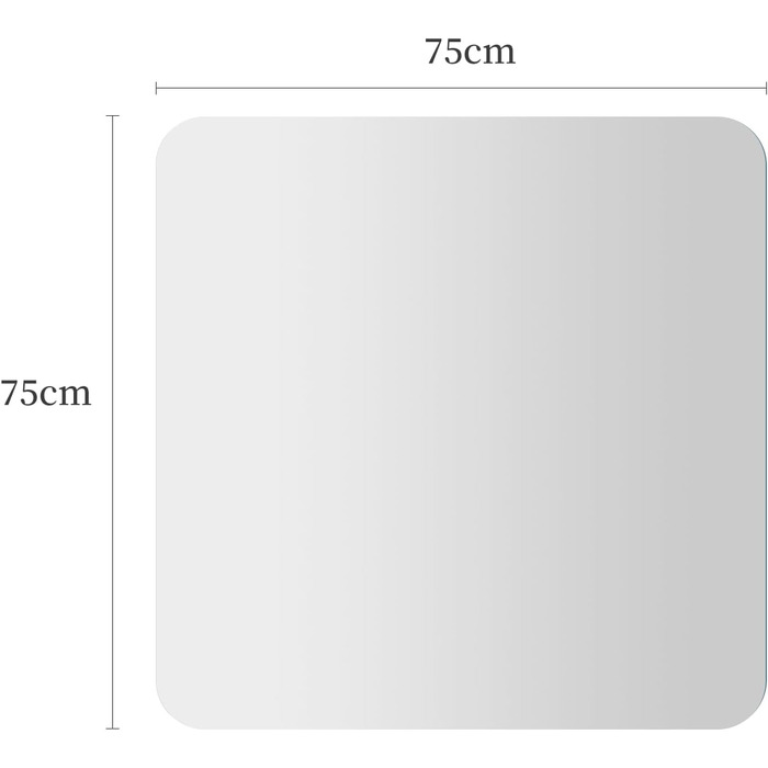Рамковий настінний дзеркало 75x75 см без рами для ванної, спальні, вітальні. Можливість вертикального та горизонтального кріплення