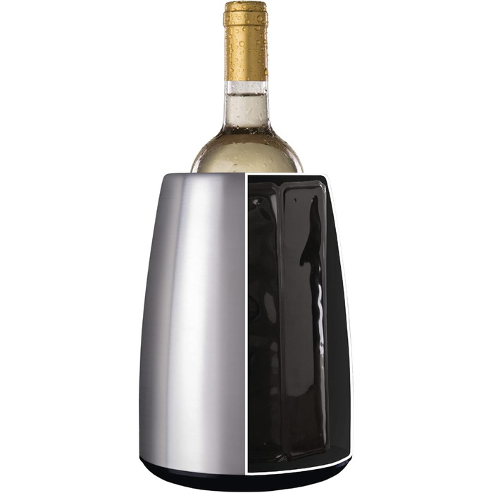 Vacu Vin 3649360 Active Wine Cooler Elegant, Stainless Steel, 208(h) x 155(dia)mm.