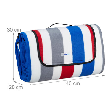 Relaxdays XXL Picnic Blanket 200x300 cm Stripes