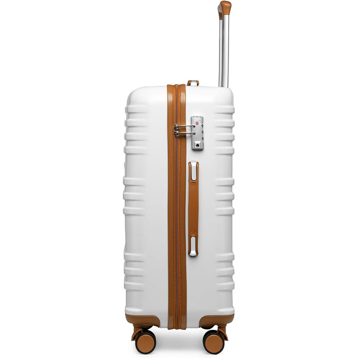 Чемодан British Traveller з ABS+PC корпусом: міцний та стильний, 54 x 36.5 x 21.5 см, білий