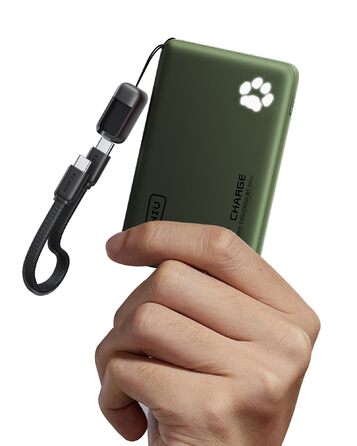 Power Bank INIU 10000mAh 45W USB-C PD3.0 Зелений - Зовнішній акумулятор для iPhone, Samsung, iPad з ліхтариком