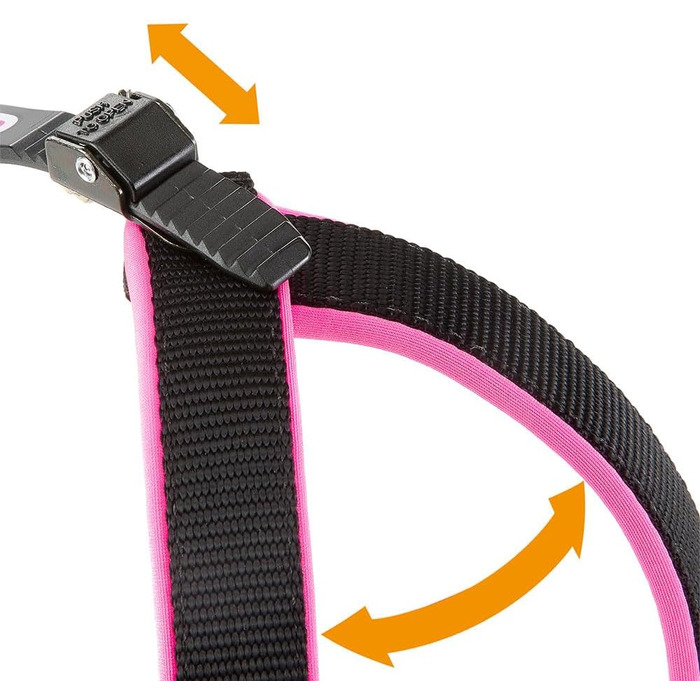 Шлейка для собак Ferplast Agila Fluo 3, неонова, розмір 3 (37-57 см), регульована, м'яка, зелена