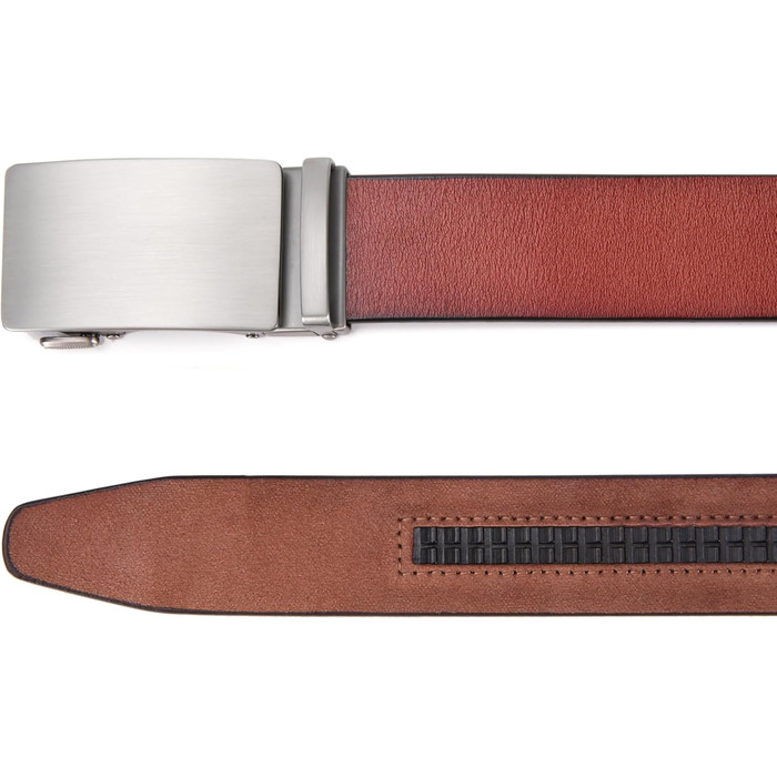 Чоловічий ремінь на пряжці, автоматична застібка, 35 мм, регульований, 130 см (Y-коричневий)