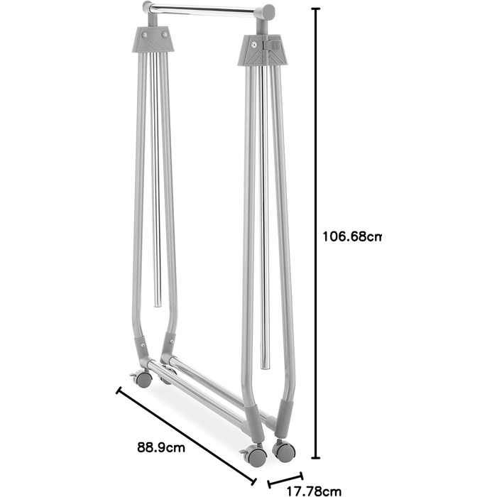 Whitmor Clothes Rack, Adjustable, White/Chrome (Silver)