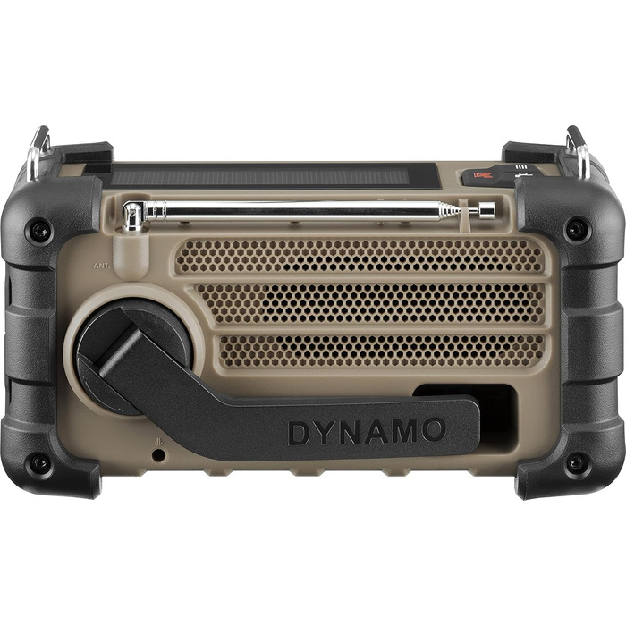 Радіо Sangean MMR-99: Багатофункціональне аварійне радіо з ручкою, FM/RDS, Bluetooth, LED-ліхтариком та IP55, для відпочинку на природі, кемпінгу та надзвичайних ситуацій, Desert Tan