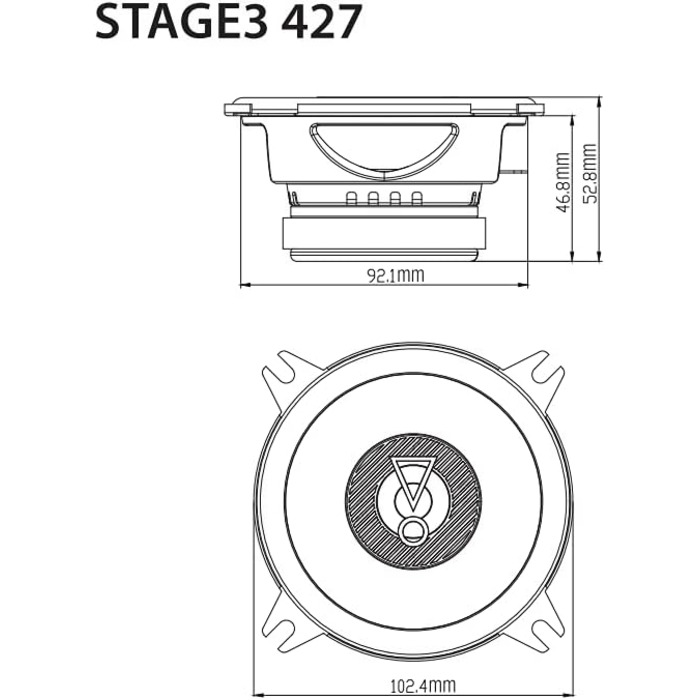 Автомобільні динаміки JBL Stage3 427 10 см, 150 Вт, 2-смугові, Harman Kardon
