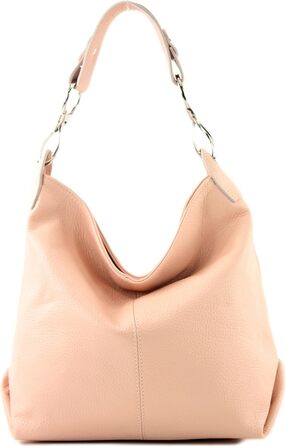 Жіноча шкіряна сумка через плече Modamoda T168 ручної роботи, Італія (Рожева)