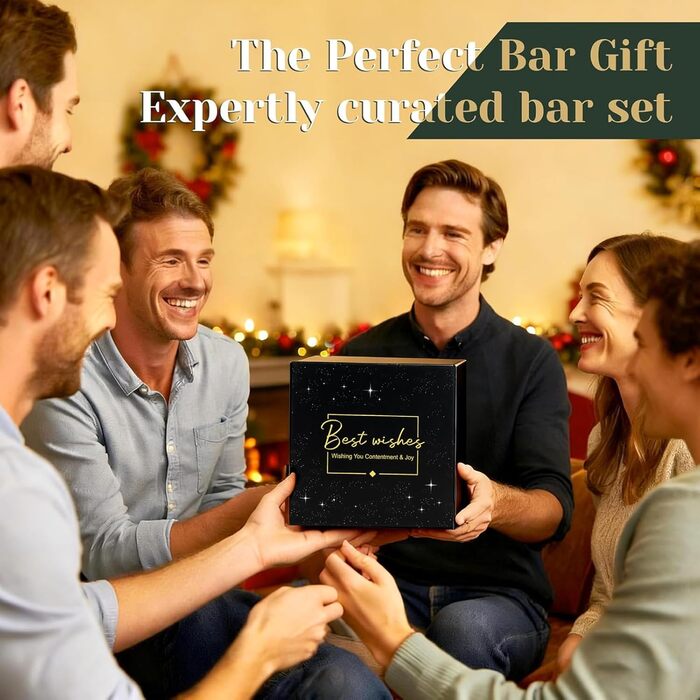 Набір для коктейлів преміум класу Boston Shaker, 16 предметів: шейкер, мадлер, відкривачка для пляшок, аксесуари для бару (чоловікам та жінкам)