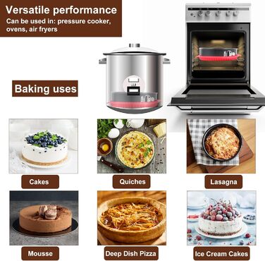 Набір форм для випічки Fensiden Premium Springform – 10.2, 17.8, 22.9, 25.4 см, 10, 7, 9, 10 дюймів