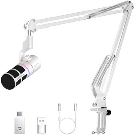 Мікрофон COMICA EJoy D10: Динамічний USB/XLR з RGB-підсвічуванням та шумозаглушенням