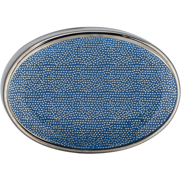 Підставка для мила WENKO Nuria, керамічна мильниця срібно-блакитного кольору, 12 x 3 x 8 см