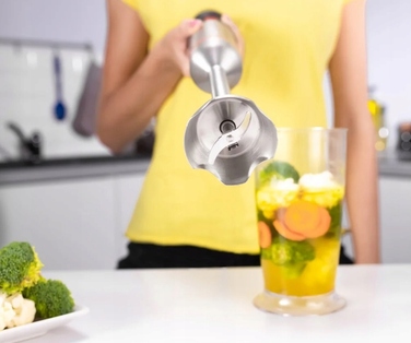 Погружний блендер Zelmer ZHB4650, 1400 Вт, сріблястий/сірий