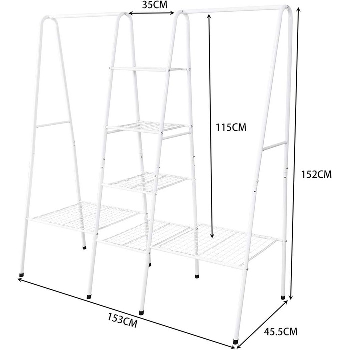 JURMERRY Metal Clothes Rack Clothes Rod Garment Racks with Shoe Storage, Black