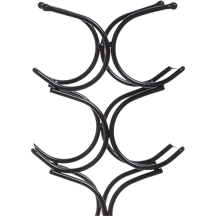Amazon Basics Wine Rack for 12 Bottles, Black, 24.9 x 16 x 67.8 cm