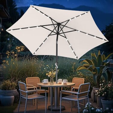 Daromigo Patio Umbrella Ø270 / 350cm with Crank | Canopy Umbrella Garden Umbrella Sun Protection UV Protection 50+ | Crank Umbrella Market Umbrella Waterproof for Garden, Balcony, without Stand