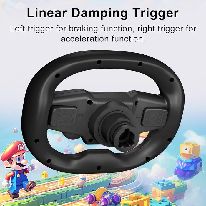 Руль для ПК DOYO з педалями та перемикачем передач, 270° оберт, Bluetooth, вібрація, сумісний з PC, PS3, PS4, Switch, Android, чорний