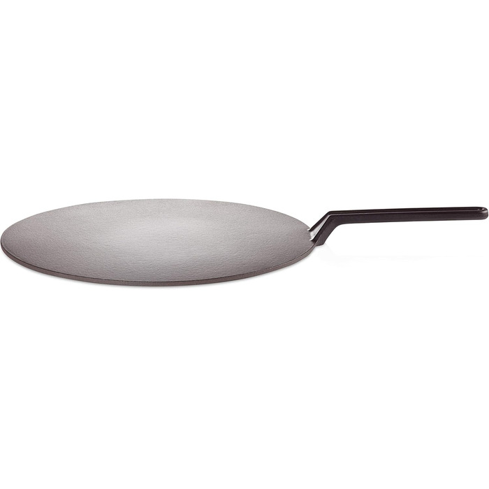Сковорода для млинців Le Creuset з чавуну, 32 см, з дерев'яною лопаткою, для всіх типів плит (індукція), червона Cerise, чорне матове покриття