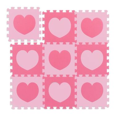 Relaxdays 18-piece Puzzle Mat Heart
