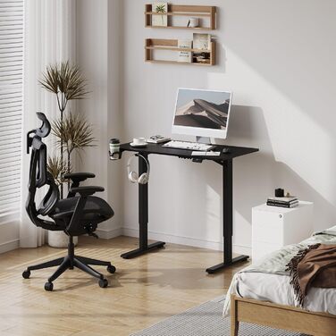 SANODESK Регульований стіл 200x80 см, електричний, з пам'яттю, для комп'ютера, чорний