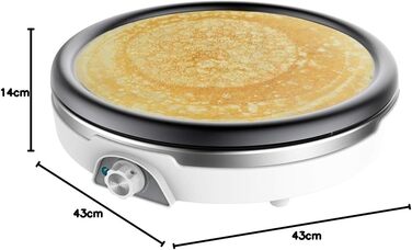 Електрична млинниця Cecotec Crepe Fun CrepeStone Twin 1200 Вт, антипригарна екоплита з реверсивною пластиною для млинців або 4 міні-млинців